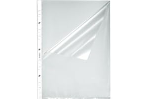 Herlitz 10840098 Pack de 100 pochettes perforées A4 grainées ouvertes en haut et sur le côté (Import Allemagne)