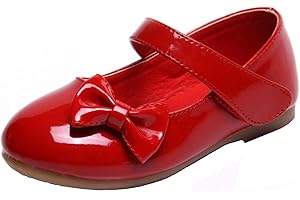 WUIWUIYU Girl's Sweet Flower Princess Shoes Flat Mary Janes(Toddler/Little Kid/Big Kid)