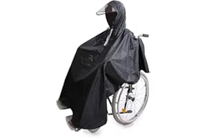 LTG PRO® Wheelchair Poncho Rain Coat Cover Waterproof Hooded Mobility Aid Unisex