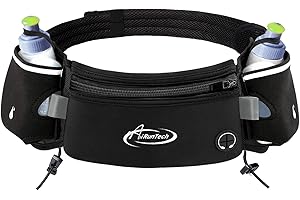 ‎AIRUNTECH AiRunTech Gürteltasche laufgürtel mit trinkflasche für Handy iPhone 14 Pro Max/13/12/11/XR/X/SE//8/7/6s/6Plus Laufen Joggen Reisen Outdoor Trinkgürtel Hüfttasche Damen Herren (2 x 175 ml Flaschen)
