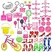 Produktbild Puppenzubehör,Beetest 55 PCS Komplette Puppe Zubehör Kit High Heels Ringe Taschen Bike Handy Kleidung Und Spielen Zubehör für Barbie Spielzeug Kinder Mädchen Geburtstag Weihnachten Geschenk