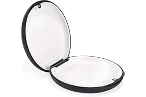 Annhua Retainer Case Slim Partial Denture Box with Magnetic Closure, Dental Retainer Box with Silicone Textured Liner, False Teeth Container for Household| Travel| Office - Black