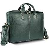 HAMMONDS FLYCATCHER Genuine Leather Messenger Bag - Padded 15.6" Laptop Compartment, Brown
