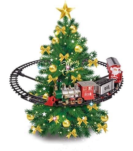 Trade Shop - Trenino Natalizio Con Supporto Per Centro Albero Treno Elettrico Con Luci Natale - | Leroy Merlin