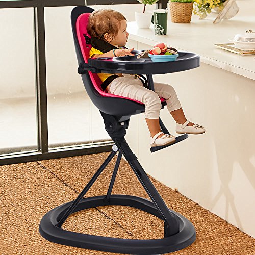 Hot Mom Komfort Baby und Kinderhochstuhl mit abnehmbarem Essbrett und 360¡ã Sitz, zusammenklappbar - 3