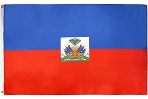 AZ FLAG - Drapeau Haïti - 90x60 cm - Drapeau Haïtien 100% Polyester Avec Oeillets Métalliques Intégrés - Pavillon 50 g