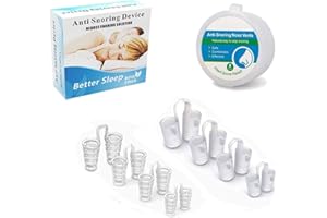 ME TOO ANKM Lerkely Anti Schnarch Gerät, Anti Schnarch Nasenklammer Schnarchstopper aus weichem Silikon, Verbesserung der Atmung[8 Stück, 4 Größen ]