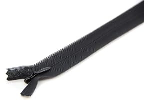 NTS Nähtechnik 1 Reißverschluss aus Kunststoff, nahtverdeckt, 3mm Spirale, Nicht teilbar (schwarz, 30cm)