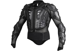SJAPEX Dirt Bike Body Chest Protector Vest Children Protective Gear Motocross Body Guard Protective Armour,Armour Protective Gear Jacket Chest Back Spine Protection Black,L