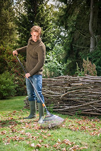 Fiskars Fächerbesen, Werkzeugkopf, Mit 20 Zinken, Breite 43 cm, Stahl-Zinken, Schwarz/Orange, QuikFit, 1000644 - 2