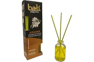 Bali fragancias Ambientador Mikado AZAHAR Difusor con varillas de ratán para tu salón, comedor o cualquier estancia de tu hogar, fragancias seleccionadas, Aromaterapia, Perfumado (30 ml)