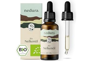 ‎NEDURA nedura® BIO Nelkenöl [100% NATURREIN] - Echtes Nelkenöl Bio zum Einnehmen - Gewürznelkenöl in Lebensmittelqualität - Ätherisches Nelkenöl Zahnschmerzen - BIO Qualität - 30ml