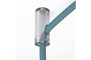 CREATIVE CABLES Kit de décentralisation, Crochet au Plafond pour câble électrique avec système de Blocage - Transparent