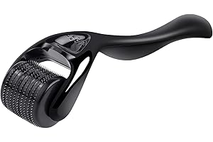 HKBTCH Derma-Roller 0,5mm, Bartroller Bartwuchs, Needling Roller für Gesicht Hautpflege, Derma-Roller Haare, Narbenroller, Microneedling Roller mit 540 Titanium zur Anti-Falten, Anti-Aging