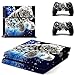 Produktbild Playstation 4 + 2 Controller Aufkleber Schutzfolie Set - Weisser Tiger /PS4