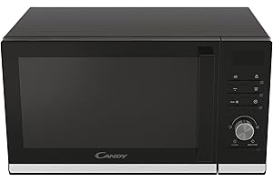 Candy Moderna CMGA25TNDB Four Micro-ondes avec Grill, 900 W, 25 litres,Fonction Décongélation, 20 Menus Automatiques, Nettoyage Facile, Noir
