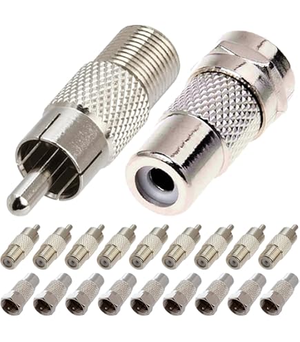 Atari 2600 TV Adapter - F Type Male To RCA Female Coaxial RF Converter For Classic Gaming