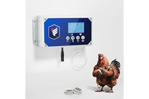 NMOIWW Porte Automatique Poulailler, 2024 Moteur amélioré, avec 2 Télécommandes(jusqu'à 40 mètres), Automatique 4 Modes de contrôle Autonomie de 6 Mois et 3 Options d'alimentation (Portes Non incluses)