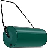 Gardebruk Rasenwalze 60cm 48l Füllvolumen Schmutzabweiser Metall Handwalze Rasenroller Gartenwalze Ackerwalze