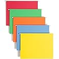 Smead Colored Hanging File Folder with Tab, 1/5-Cut Adjustable Tab, Letter Size, Assorted Primary Colors, 25 Per Box (64059)