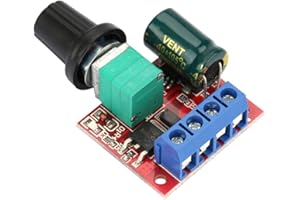SEAFRONT Contrôleur PWM Moteur DC 5V-28V 5A - Régulateur de Vitesse avec Potentiomètre - Pour Moteurs 12V/24V (Voiture Miniature/Robotique/Ventilateur)