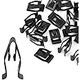 Uxcell Black Metal Car Dash Dashboard Console Trim Retainer, 20Pcs