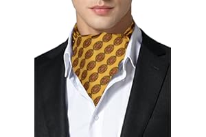 Remo Sartori - Ascot Doppia Pala in Seta Fantasia Damascata Multicolore, Made in Italy, Uomo