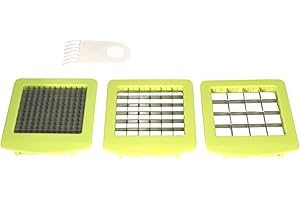 BRIEFTONS QuickPush Food Chopper (BR-QP-02): Replacement Set of 3 Blades and 1 Cleaning Brush