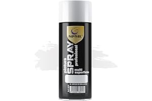 SPSIL Pintura Spray 400ml, Spray Acrílico para Metal/Madera/Plástico (Blanco Brillo 8571, Paquete de 1), Envío desde España