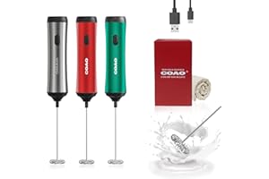 COAO Green Potente mini montalatte automatico portatile USB C ricaricabile Schiuma maker Agitatore per caffè Montalatte Frusta per schiumare il latte Piccolo per bambini caffe regalo