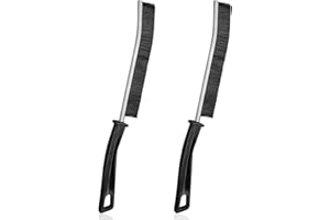 COBEE SOLEDÌ Cobee - Spazzola per la pulizia delle fessure con setole dure, strumento di pulizia a mano per angoli morti, multifunzione, setole rigide angolate, per finestre, vasche da bagno, cucina, 2 pezzi