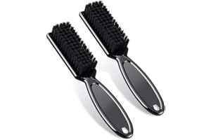 NIANOPKM 2 uds cepillo de limpieza, cepillo de limpieza de cuchillas, Cepillo de nailon para uñas, recortadora, cepillo de limpieza de peluquería, herramienta para cortar el pelo