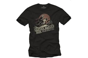 MAKAYA Abbigliamento Uomo Moto - Maglietta Cafe Racer Accessori - Biker T-Shirt