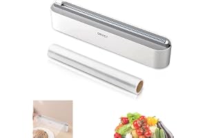 GOIEHIR Magnetisk Plastfilmdispenser Med Cutter, För Kök, Med 1 Rulle Plastfilm 50 Meter