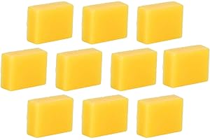 Liyeehao Cera de Abejas, 10PCS Cera de Abejas Natural Cuero Mantenimiento Hilo Pulsera Caoba Muebles Pulido Cera Cera de Abejas Bloque Cera de Muebles Cera de Muebles