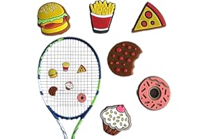 VJUYSW 6 Pièces Absorbeur de Chocs de Tennis Absorbeur de Chocs de Raquette de Tennis Amortisseur de Vibrations Absorbeur de Chocs en Silicone pour les Sports de Tennis en Plein Air.