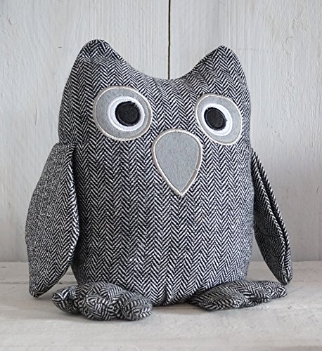 Türstopper schwer Stoff Sack TIER EU -- Höhe 23cm -- schwere Füllung + 2 Dekoherzen aus Holz