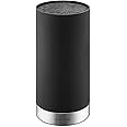 Portacoltelli Da Cucina In Plastica Con Setole - Ceppo Universale Per Coltelli E Forbici (Nero Elegante)