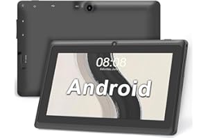 Haehne Tablet 7 Pollici Android, Doppia Fotocamera, WiFi, Bluetooth, Nero