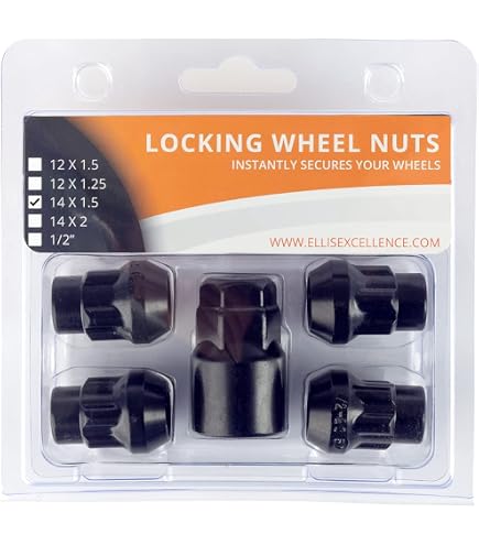 Tuff Torque Set of 4 Locking Wheel Nuts - 14 x 1.5 - 19mm - Black