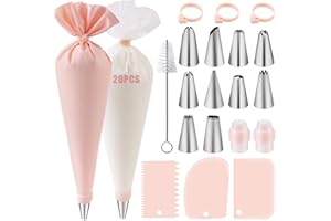 Nifogo Poche a Douille Patisserie 40 Pcs, Douille Patisserie, Kit Patisserie, Accessoire Patisserie, Ustensiles à Pâtisserie