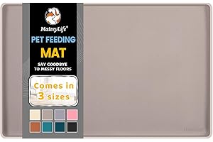 MateeyLife Napfunterlage Hund Groß, Napfunterlage Katzen, Hundenapf Kleine Hunde, Silikon Unterlage Hundenapf Grosse Hunde, rutschfeste Unterlage Katzennapf, Katzen Futternapf Matte, 45 x 30 cm