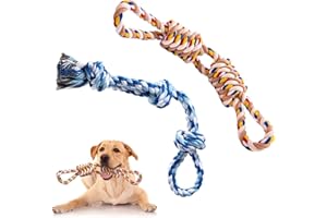 GENERIC 7WUNDERBAR Juguete de Masticación para Perros Grandes - 2 Piezas de 60 cm, Cuerda con 3 Nudos - Masticables