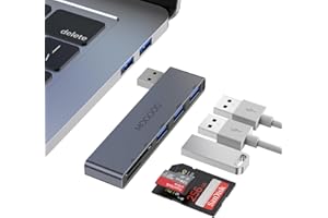 MOGOOD Hub USB, 5 portów, ultracienki koncentrator danych z portami 3.0 i 2.0, czytnik kart TF/SD/MicroSD, przenośny rozdzielacz do MacBook, Surface Pro, XPS, notebooków, dysków flash i wielu innych