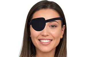 AMZVIO Eye Patches for Adults and Kids, 3D Medical Eye Patches for Adults Left and Right Eye,Adjustable Eye Patch for Lazy Eye After Cataract Surgery (black)