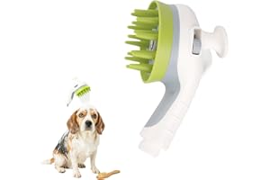 YELKOEYN Duschkopf Hundepflege - 2 in 1 Hunde Waschbürste, Hochdruck-Wasserfluss tiefe Reinigung, Weiche Gummizehen feine Fellpflege Hunde, Lose Haare Dreck entfernen Doppeleffekt-Reinigung Dog