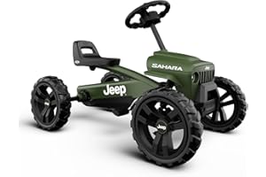 Berg Pedale-Gokart Buzzy Jeep Sahara | Veicolo per Bambini Pedali, Sicurezza e Stabilità Giocattolo per Bambini Adatto per 2-5 anni, Verde