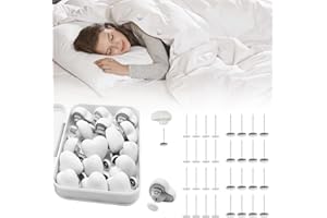 MQUPIN Quilt Fixing Clips,16 Pcs Duvet Cover Clips,Mushroom Round Fixing Clips with Buttons,Bedroom Duvet Fixing Holder Quilt Cover Pins with Box(White)