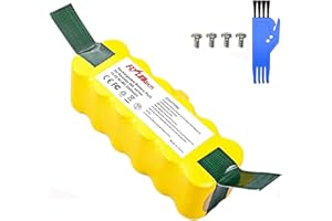 FLYLINKTECH 14.4V 5500mAh Ni-MH Aspiradoras de Repuesto Batería para iRobot Roomba 500 600 700 800 Series 530 531 532 535 536 540 550 552 560 570 580 595 620 650 660 760 770 780 790 870 980