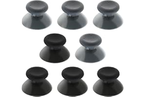 OTOTEC 8pcs Capuchons de Manette Remplacement Compatible avec Xbox 360 Contrôleur en ABS Thumb Sticks Couverture de Bascule de Manette de Jeu 16x25.5mm, Noir et Gris